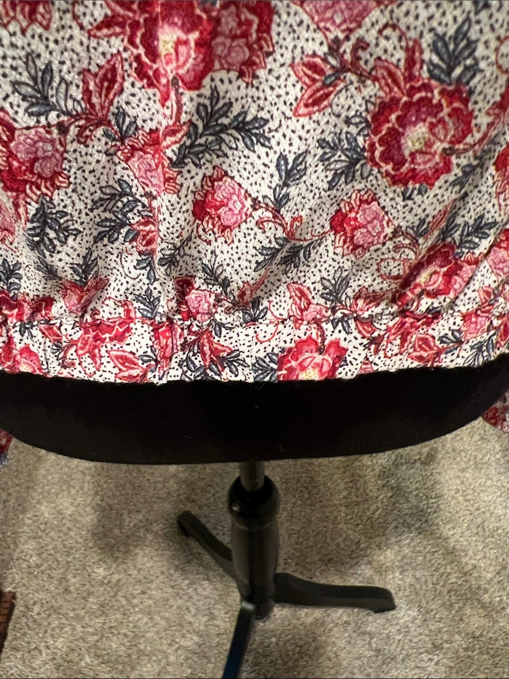 LOFT Red & White Floral Boatneck Long-Sleeve Top Size Small - Picture 2 of 11